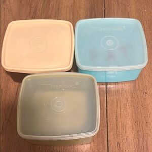 3 vintage Tupperware Food Storage